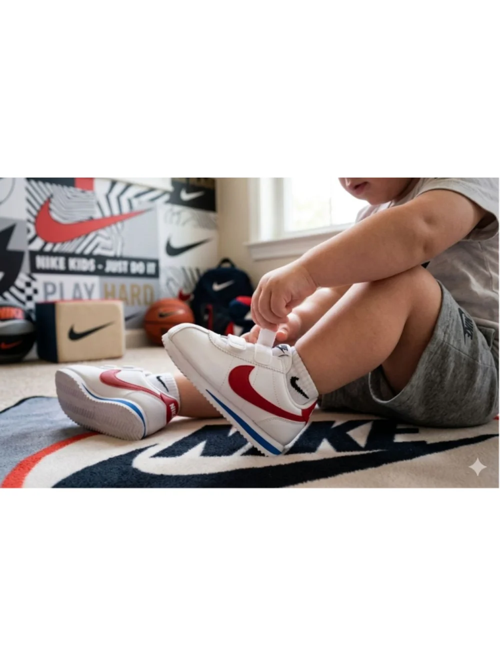 Nike Cortez Basic SL (PS) Velcro 'Varsity Red' 904767-103 3Y